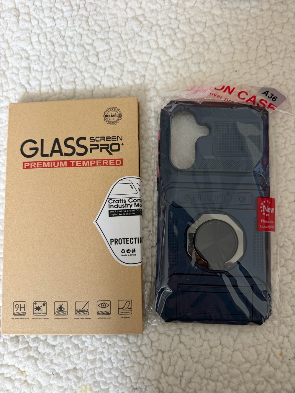 Samsung Navy Blue Rugged Case with Rotating Ring Kickstand